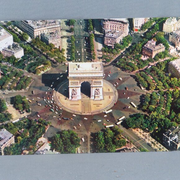 Vintage Postcard - Arc De Triomphe Aerial Photograph - Yvon Paris - Picture 1 of 4